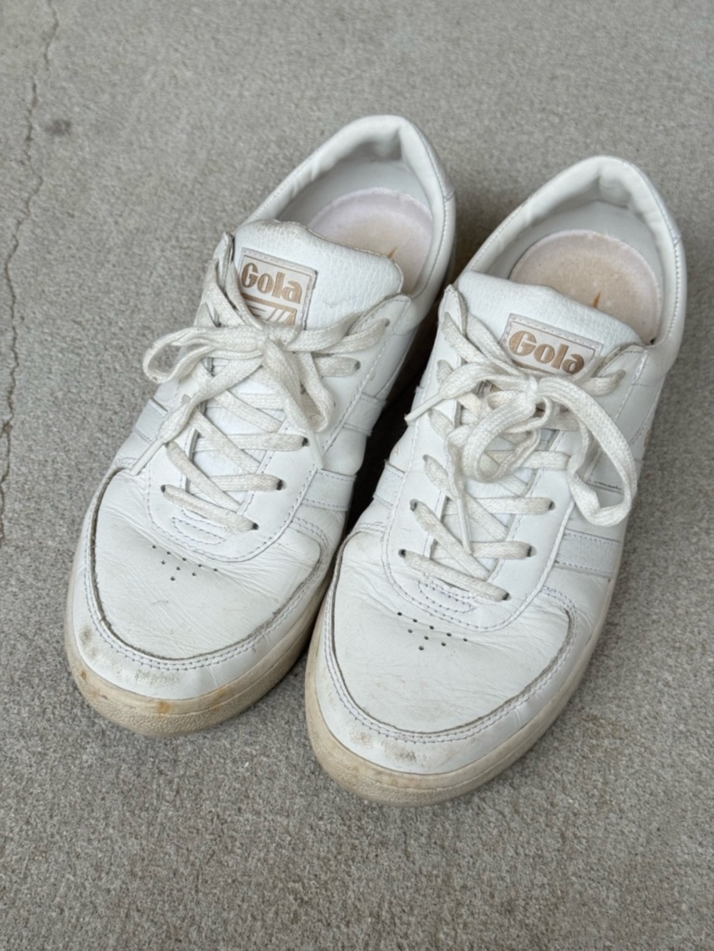 Gola Women's Grand Slam White Leather Sneakers - Picture 2 of 7